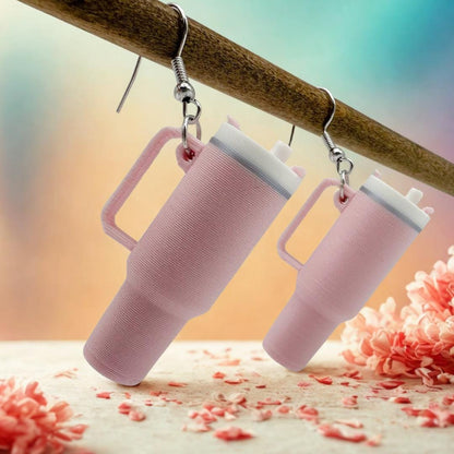 Mini Tumbler Earrings, Cute Jewelry Gift, Drink Lover Accessory, Everyday Wear