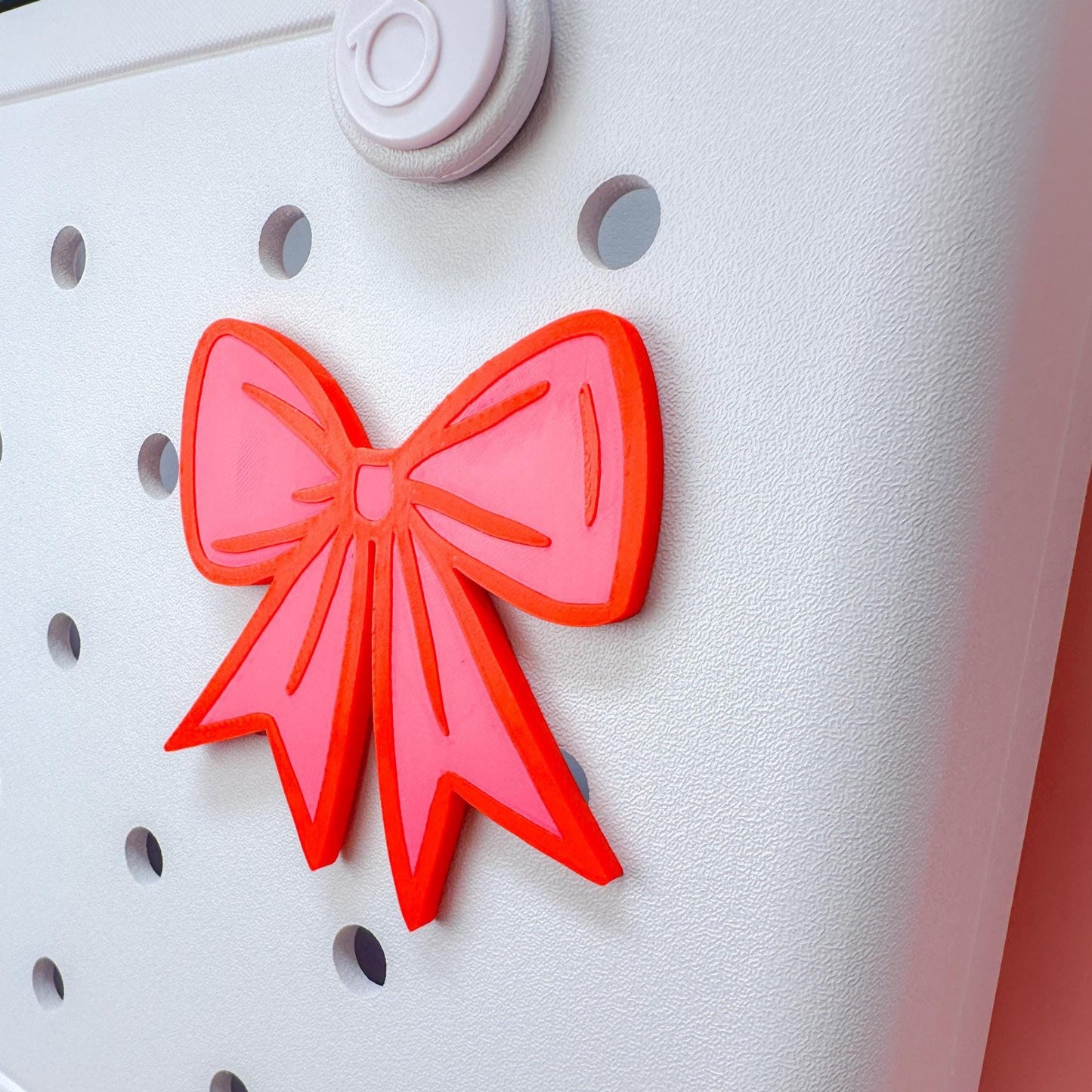 Coquette Bow – Pop Art Bogg Bag Charm | Tote Attachment Valentine Accessory