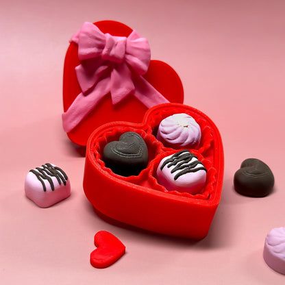 Fidget Clicker Valentines Heart Shaped Chocolate Box | Stress Relief | LOVE | ADHD | Gifts