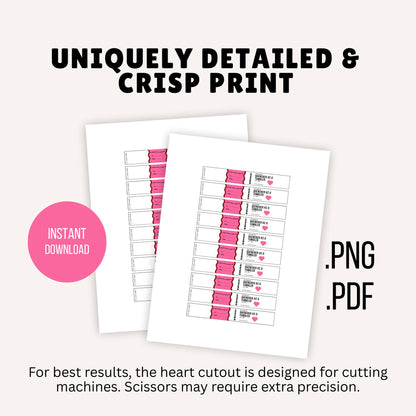 Printable Tumbler Gift Tag Valentines Day Non Candy School Party Favor Digital Download