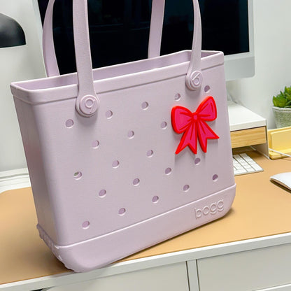 Coquette Bow – Pop Art Bogg Bag Charm | Tote Attachment Valentine Accessory