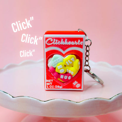 Fidget Clicker + Conversation Hearts | Stress Relief | LOVE | ADHD | Valentine Gifts