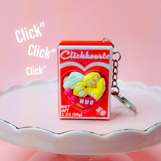 Fidget Clicker + Conversation Hearts | Stress Relief | LOVE | ADHD | Valentine Gifts