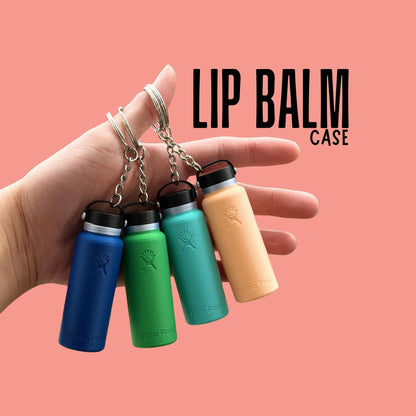 Mini Lip Balm Keychain, Tumbler Style Holder, On the Go Storage, Custom Travel Gift