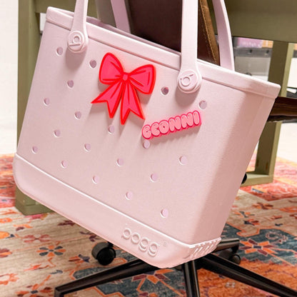 Coquette Bow Bogg Bag Charm, Pop Art Tote Attachment, Cute Bag Accessory, Gift