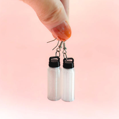 Mini Tumbler and Water Bottle Earrings, Cute Jewelry Gift, Bag Lover Accessory
