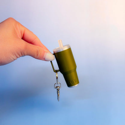 Tumbler Handle Keychain, Mini Cup Charm, Bag Accessory, Travel Gift