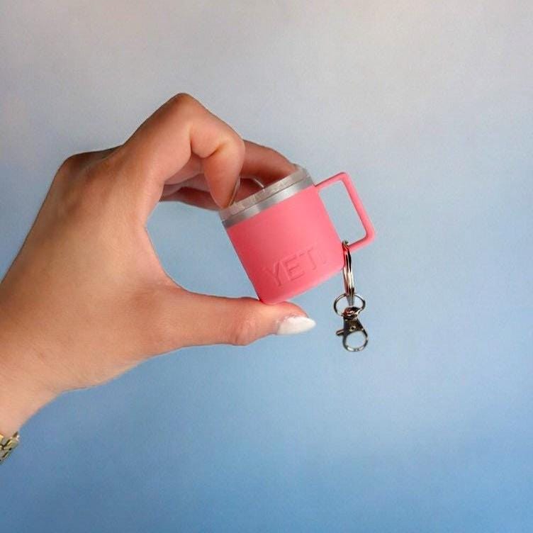 Mini Mug Keychain Pill Holder, Small Storage Container, Bag Charm Accessory, Travel Gift