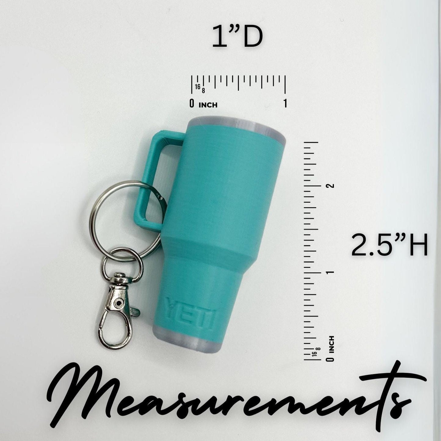 Tumbler Handle Keychain, Mini Cup Charm, Bag Accessory, Travel Gift