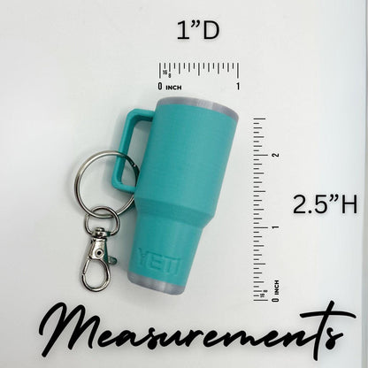 Tumbler Handle Keychain, Mini Cup Charm, Bag Accessory, Travel Gift
