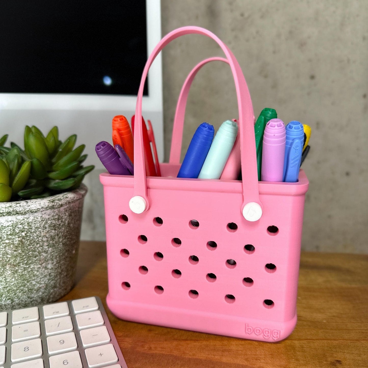 Pencil Holder Bogg Bag, Teacher & Mom gift, Desk Organizer, Office Desk Decor, Unique Fun Gifts